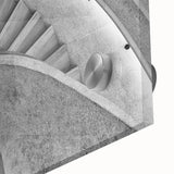 Mid-century modernist style abstract staircase design in muted gray tones on acrylic, ideal for dining room art.