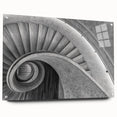 Acrylic print of a large abstract staircase design in neutral tones, ideal for modern bedroom or dining room decor.