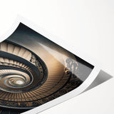 Extra large rolled print featuring line art flowers in monochrome, ideal for large living room wall art.