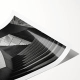 Extra large wall art featuring line art flowers on a rolled print, ideal for large living room decor.