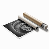 Extra large rolled print of a floral staircase in muted earth tones, ideal for classy bathroom wall art.