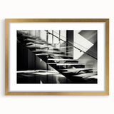 Extra large abstract art print featuring a textured spiral staircase in muted gray tones, ideal for living room decor.