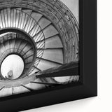 Extra large black wall art featuring a textured, colorful staircase design on a framed canvas, ideal for living room decor.