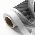 Art Deco poster of a spiral staircase in monochrome, printed on rolled canvas.