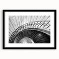 Extra large abstract art print of a colorful, textured staircase design on a black framed canvas.