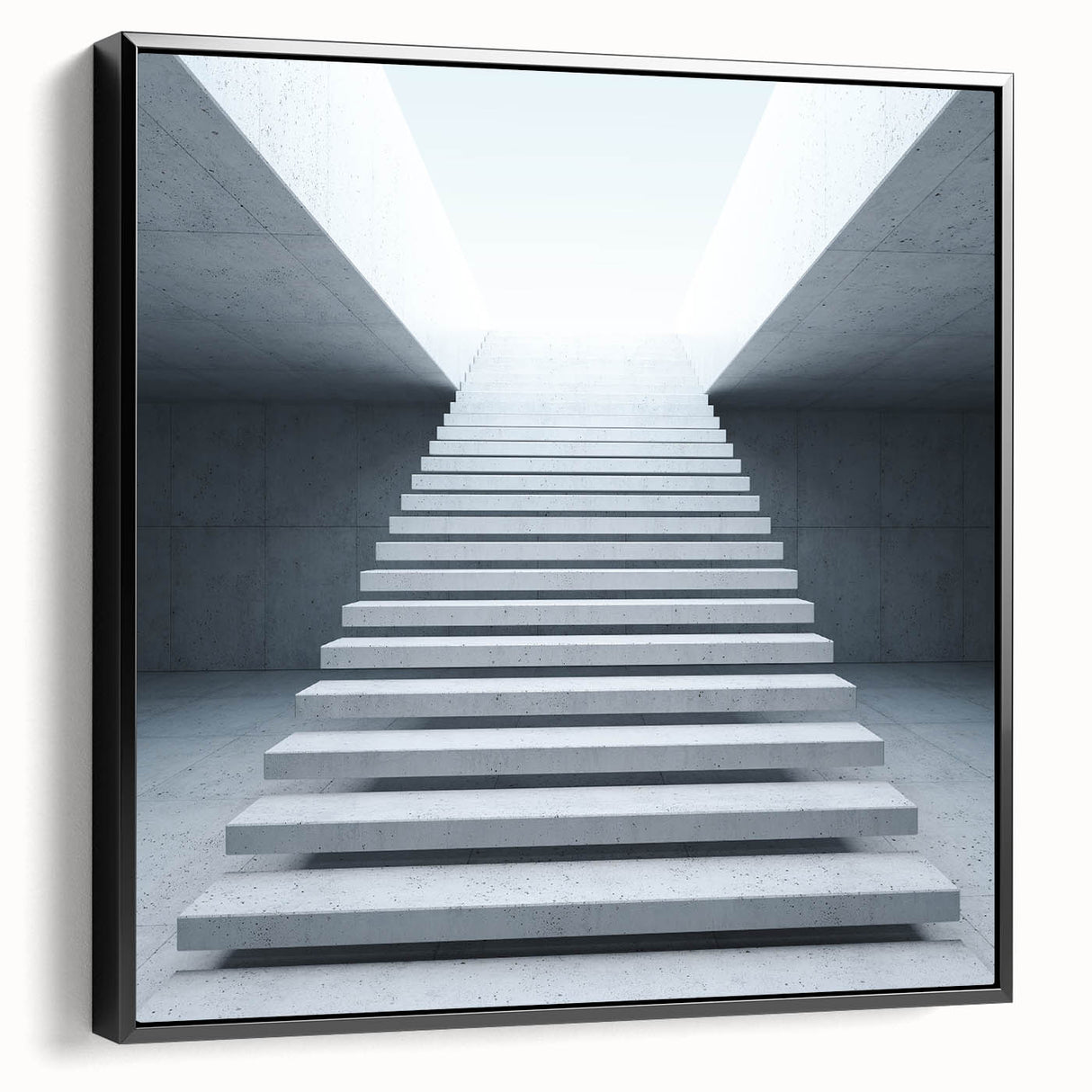 Black and white framed canvas featuring a spiral staircase, ideal for bedroom wall decor.