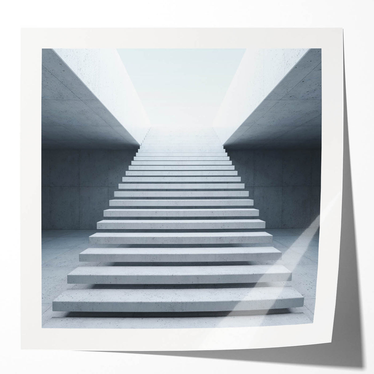 Extra large rolled print featuring a spiral staircase in monochrome, ideal for art wall dining room decor.