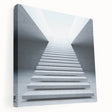 Spiral staircase design in monochrome, large stretched canvas, suitable for kitchen wall art.