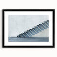 Extra large abstract art print featuring a colorful, textured depiction of a spiral staircase.