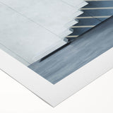 Art deco poster featuring a spiral staircase in monochrome shades on rolled canvas, suitable for dining room wall art.