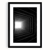 Abstract art print featuring colorful, textured swirls on a large canvas, framed in black, ideal for living room decor.