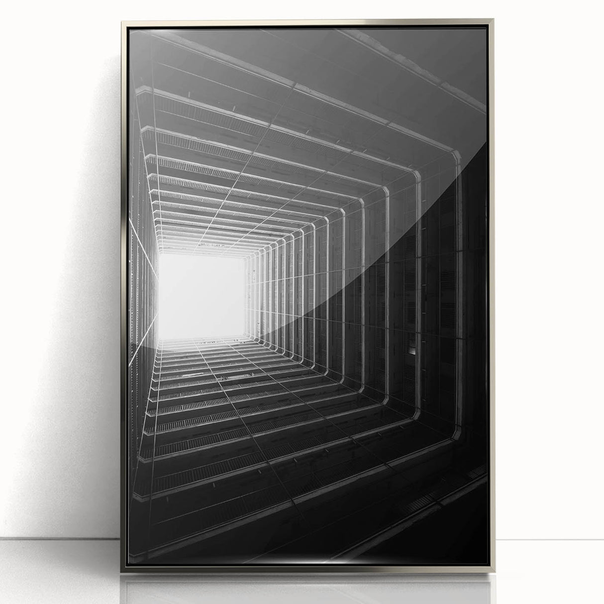 Mid-century modernist art featuring geometric shapes and soft pastel tones on a framed acrylic, ideal for nursery wall art.