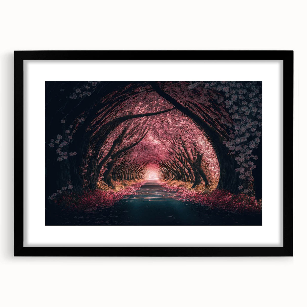Extra large abstract art print featuring colorful, textured design on a black framed canvas, ideal for living room decor.