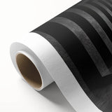 Art deco poster of geometric tunnels in muted gold and navy, printed on rolled canvas, suitable as nursery wall art.