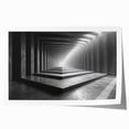 Extra large rolled print featuring a detailed architectural tunnel design in monochrome, ideal for art wall dining room.