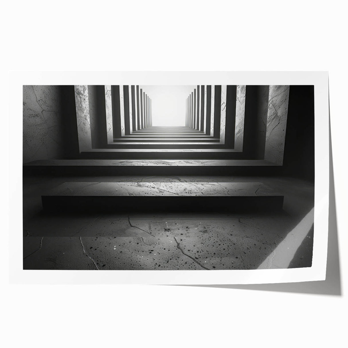 Extra large rolled print of a floral tunnel in soft pastel shades, ideal for dining room wall art.