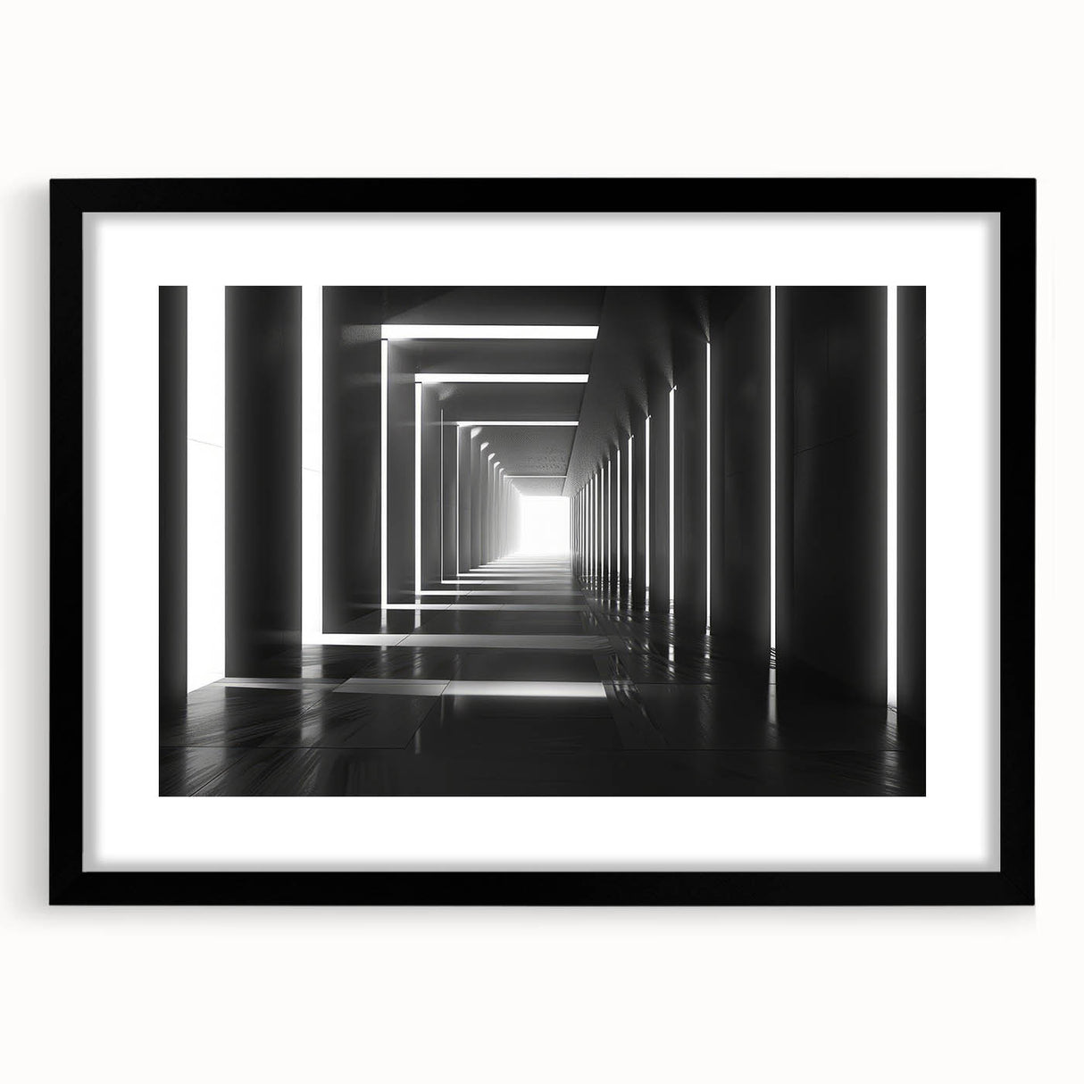 Extra large abstract art print featuring colorful, textured design on a black framed canvas, ideal for living room decor.