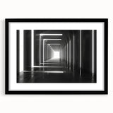 Extra large abstract art print featuring colorful, textured design on a black framed canvas, ideal for living room decor.