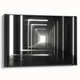 Framed canvas of a black and white vintage tunnel architecture, ideal for bedroom wall decor.
