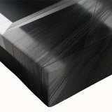 Large art showing a black and white tunnel architecture on stretched canvas, suitable for bedroom wall decor.