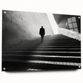 Large abstract wall art on acrylic glass depicting colorful intersecting tunnels.