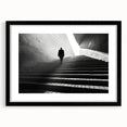Extra large abstract art print featuring colorful, textured tunnels on a black framed canvas, ideal for living room decor.