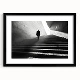 Extra large abstract art print featuring colorful, textured tunnels on a black framed canvas, ideal for living room decor.