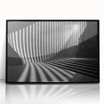 Large abstract wall art of geometric tunnels in muted earth tones on a framed acrylic, suitable for modern art wall decor.