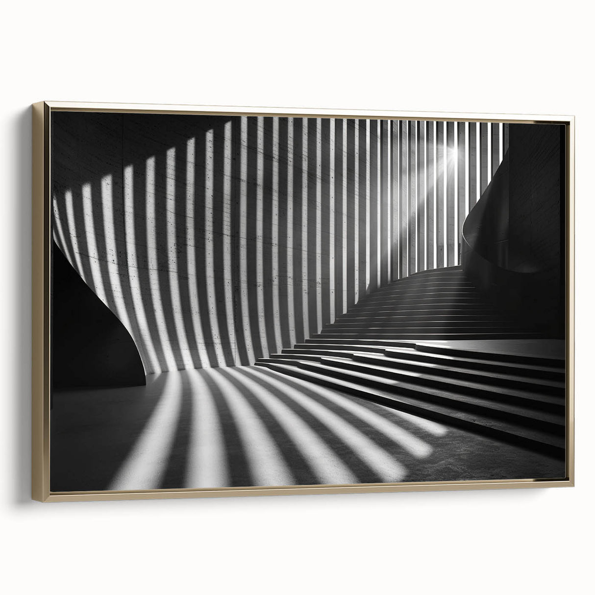Framed canvas depicting a vintage-style black tunnel landscape, ideal for bedroom wall art.