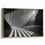Framed canvas depicting a vintage-style black tunnel landscape, ideal for bedroom wall art.