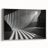 Framed canvas of a vintage black and colorful tunnel landscape art painting, ideal for modern office decor.