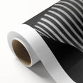Art deco poster of geometric tunnels in muted gold and navy, rolled canvas, suitable for nursery wall art or dining room.