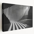 Large stretched canvas featuring a detailed architectural tunnel design in monochrome tones, suitable for kitchen wall art.