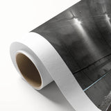 Art deco poster of architectural tunnels in monochrome, printed on rolled canvas.