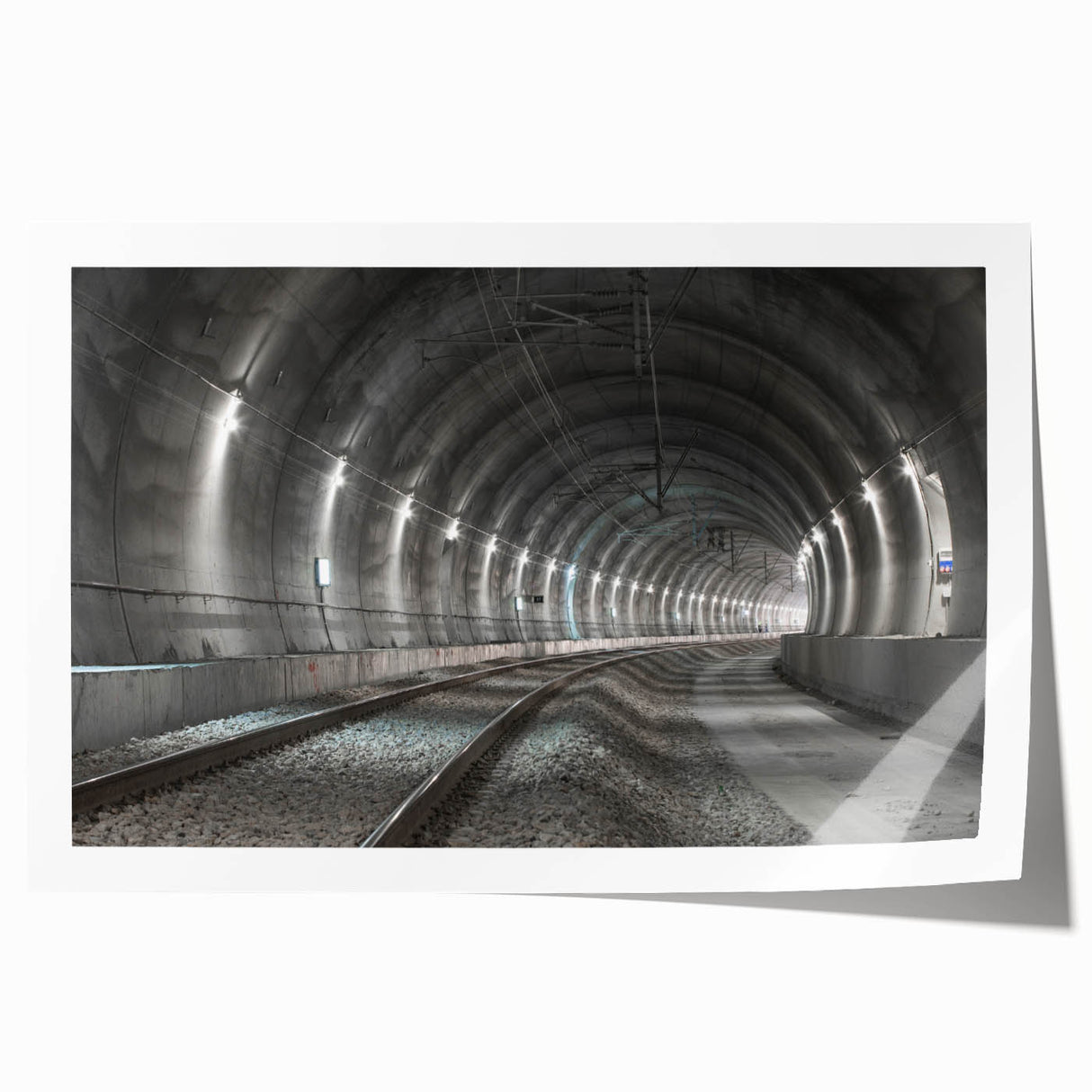 Extra large rolled print of a floral tunnel architecture in pastel shades, ideal for dining room wall art.