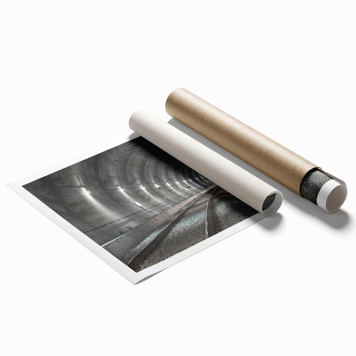 Extra large rolled print featuring a minimalistic floral design in muted tones, ideal for classy bathroom wall art.