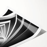 Extra large wall art featuring line art flowers in black and white, ideal for large living room wall decor.