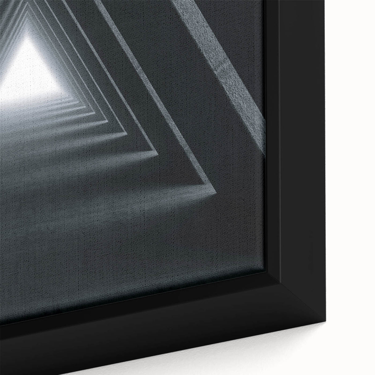 Extra large black wall art featuring a textured, colorful abstract tunnel design on framed canvas.
