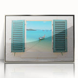 Art Deco style poster featuring geometric patterns in silver and black, framed acrylic, ideal for modern art wall decor.