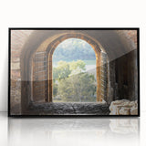 Large abstract wall art featuring geometric patterns in black and white, framed in black acrylic, suitable for modern decor.