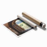 Extra large rolled print featuring a floral design in soft pastel shades, ideal for classy bathroom wall art.