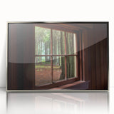 Art Deco poster featuring geometric patterns in silver and black, acrylic print in a silver frame.