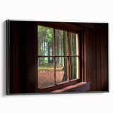 Black and white framed canvas featuring a vintage poster art style landscape, ideal for bedroom wall decor.