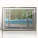 Mid-century modernist art featuring geometric shapes and gold accents on acrylic, ideal for nursery wall decor.