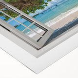 Art deco poster featuring geometric patterns in monochrome, on rolled canvas, suited for dining room walls.