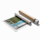 Extra large rolled print featuring a detailed floral design in soft pastel shades, ideal for classy bathroom wall art.