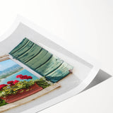 Extra large wall art featuring line art flowers in monochrome, ideal for large living room decor, rolled print format.