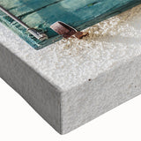 Large art of a black and white landscape painting on stretched canvas, suitable for bedroom wall decor.