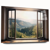 Large abstract wall art on acrylic, featuring geometric shapes in muted gray and blue tones.