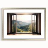 Abstract art print featuring geometric patterns in muted gray and silver tones on a framed poster.